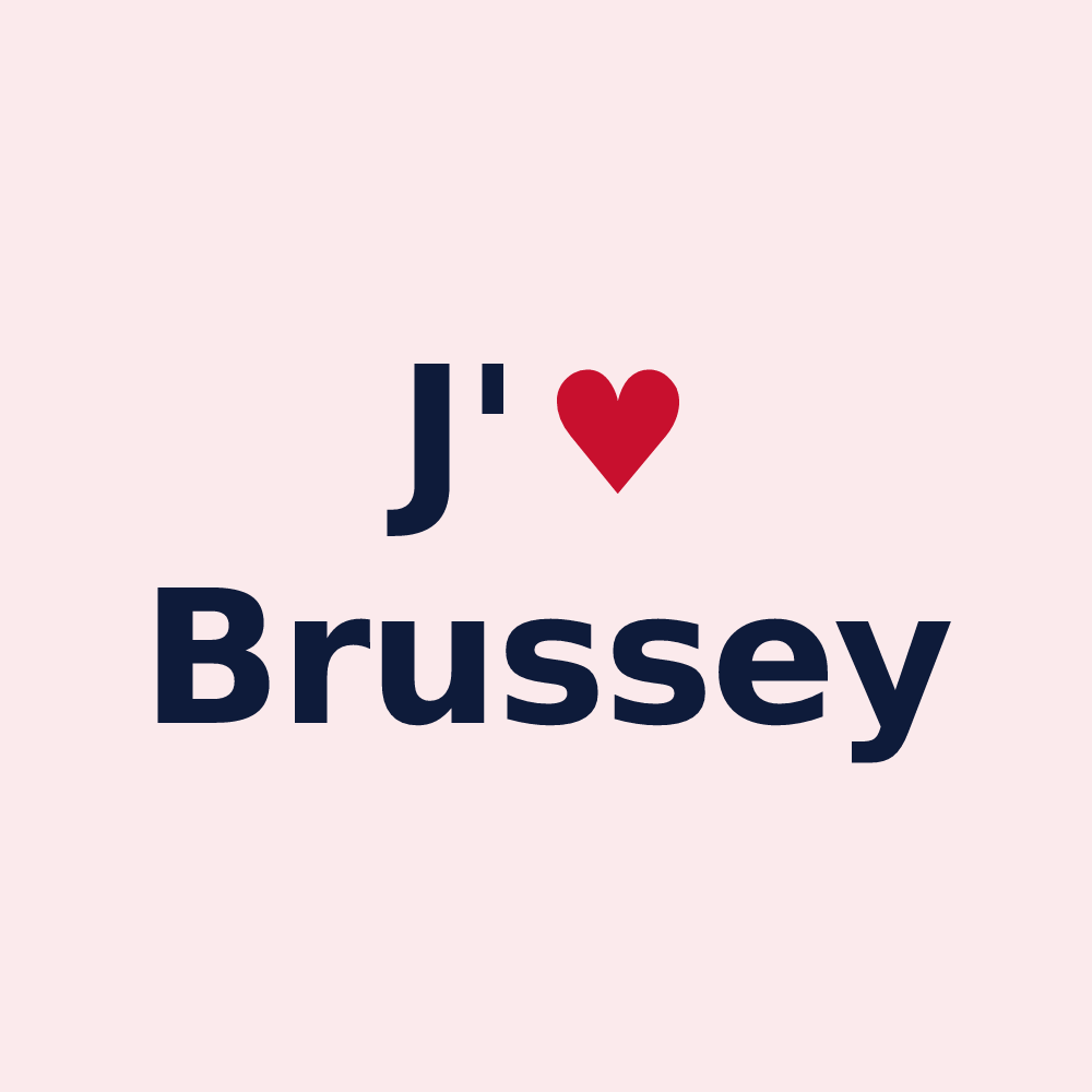 Magnet personnalisé Brussey — design J'aime Brussey