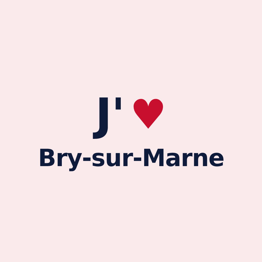 Magnet personnalisé Bry-sur-Marne — design J'aime Bry-sur-Marne