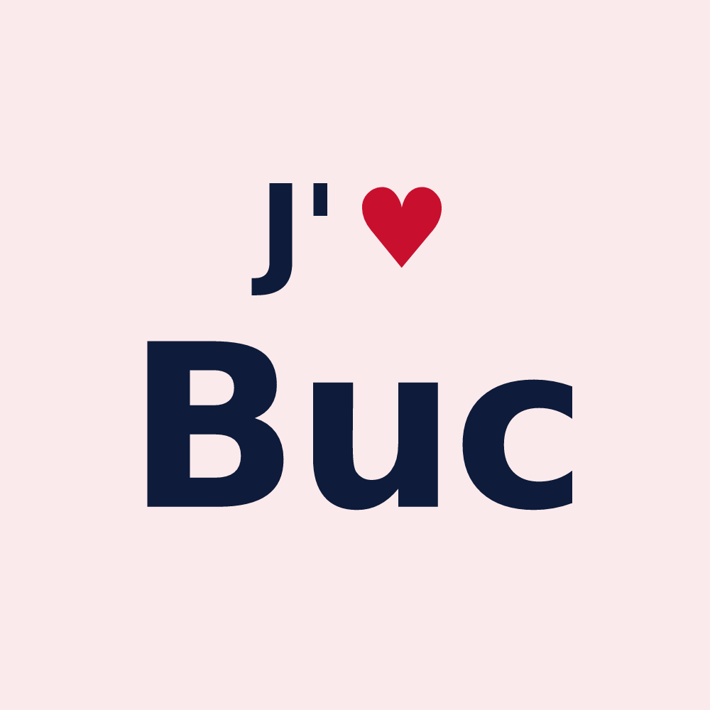 Magnet personnalisé Buc — design J'aime Buc
