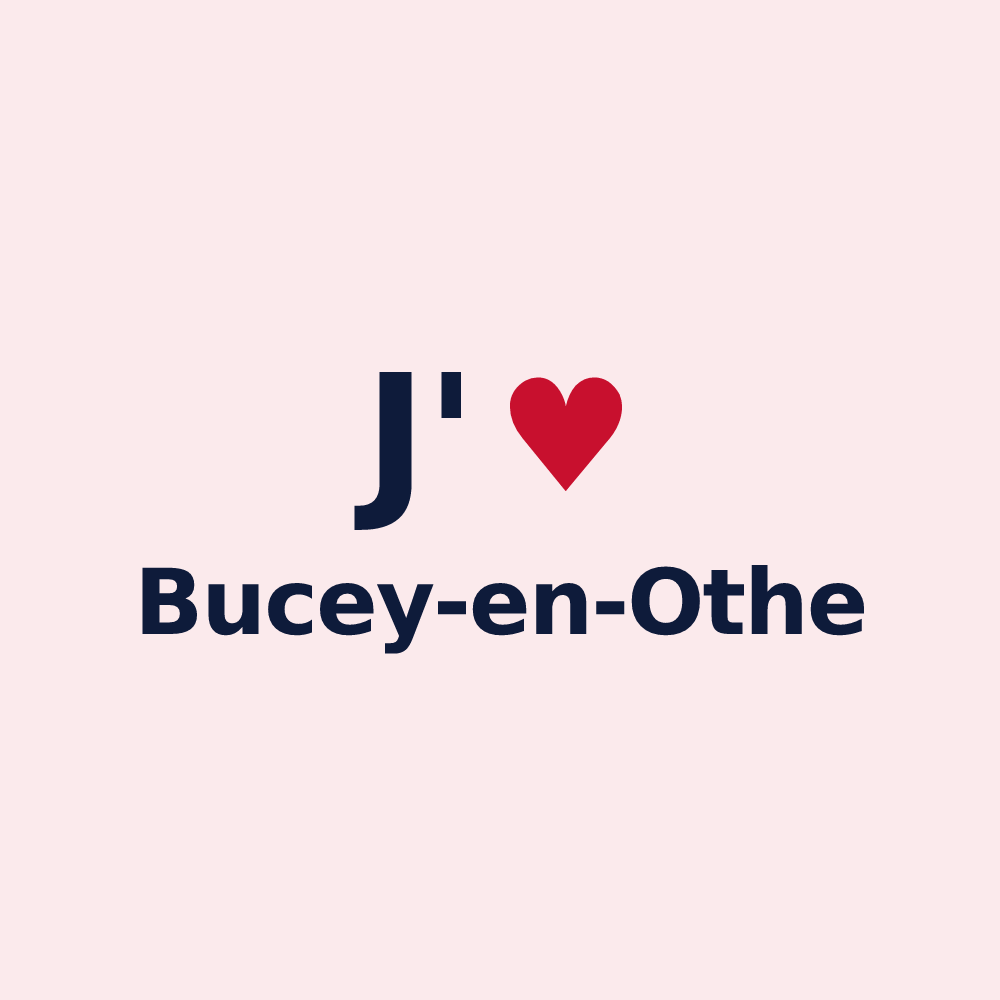 Magnet personnalisé Bucey-en-Othe — design J'aime Bucey-en-Othe