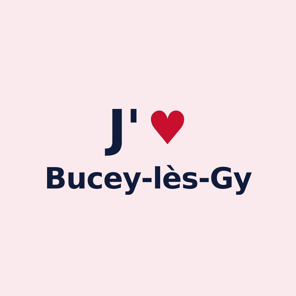 Magnet personnalisé Bucey-lès-Gy — design « J'aime Bucey-lès-Gy » imprimé sur le magnet