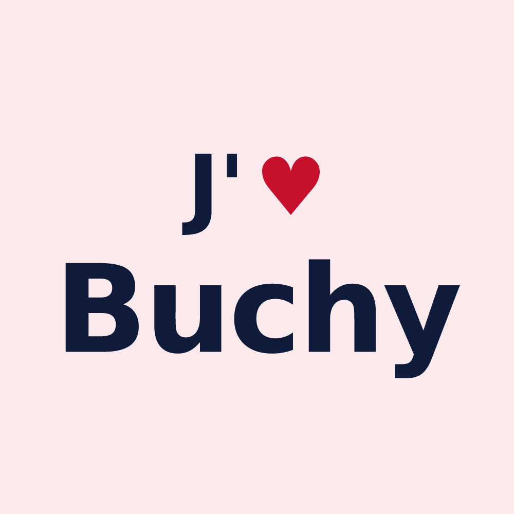 Magnet personnalisé Buchy — design J'aime Buchy