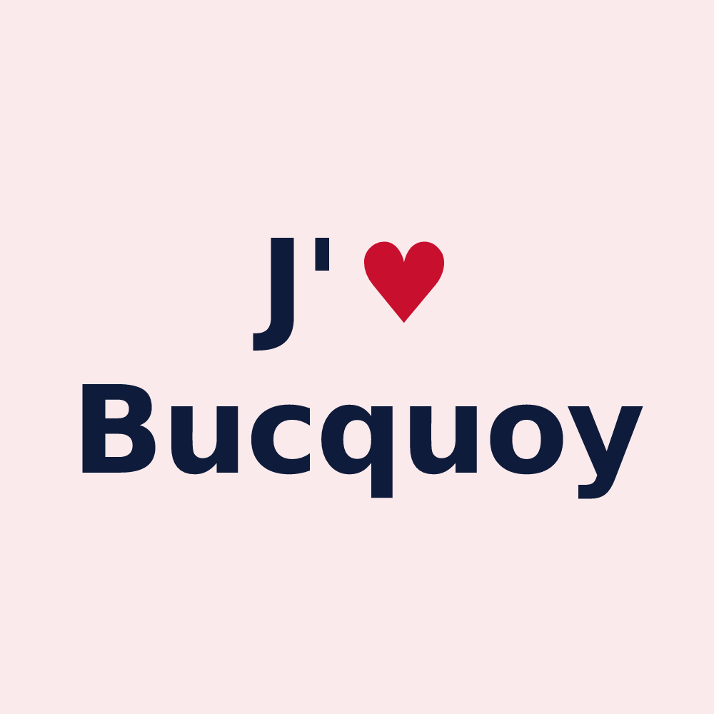 Magnet personnalisé Bucquoy — design J'aime Bucquoy