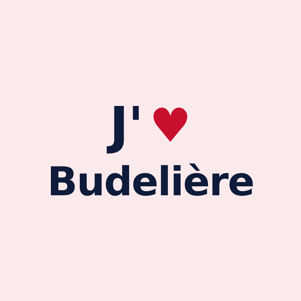 Magnet personnalisé Budelière — design J'aime Budelière