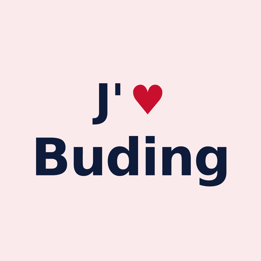 Magnet personnalisé Buding — design J'aime Buding