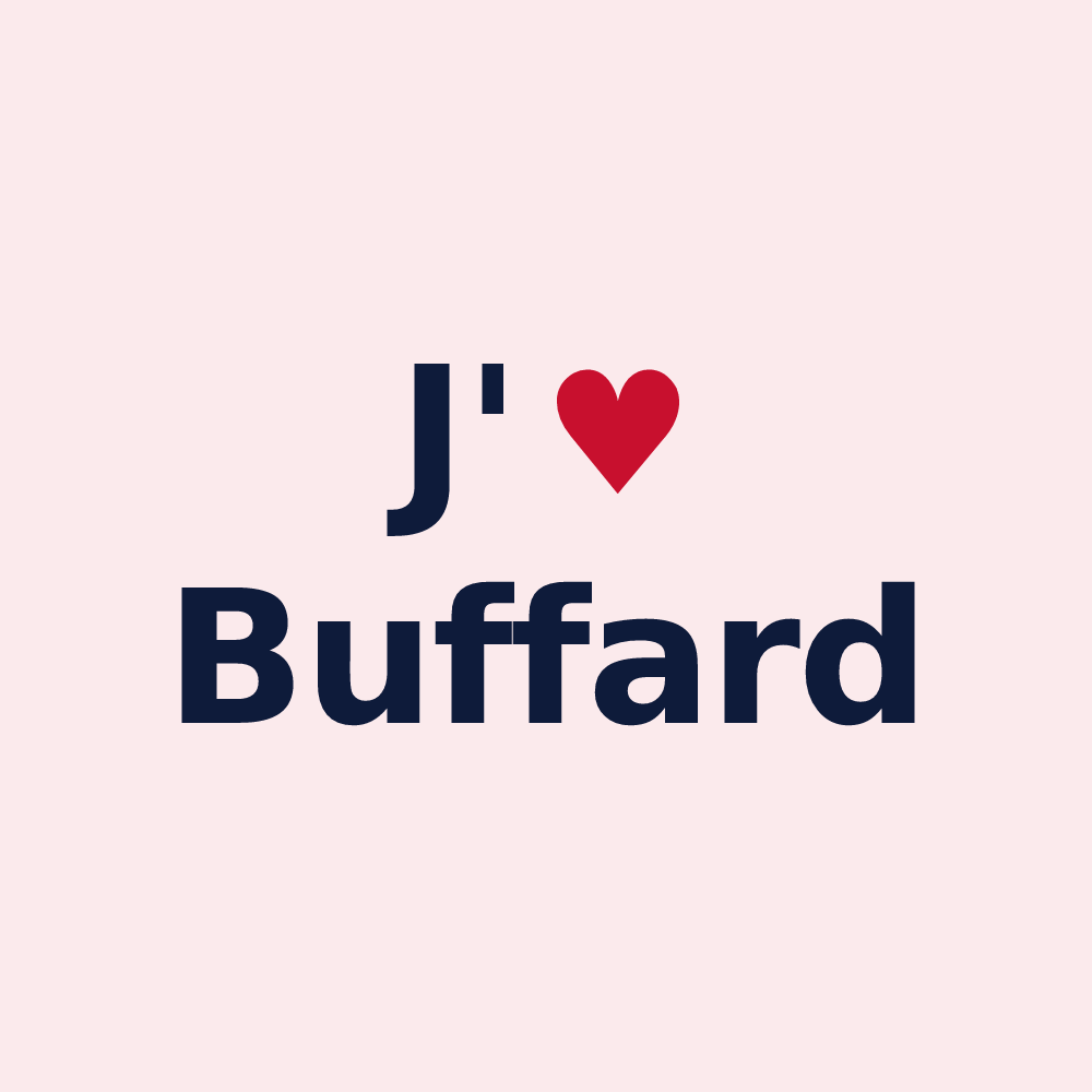 Magnet personnalisé Buffard — design J'aime Buffard
