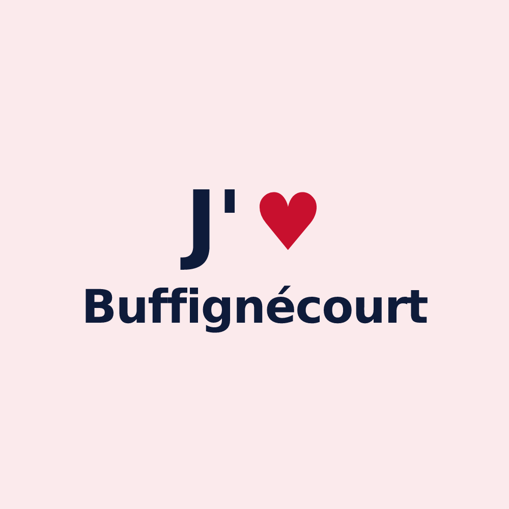Magnet personnalisé Buffignécourt — design J'aime Buffignécourt