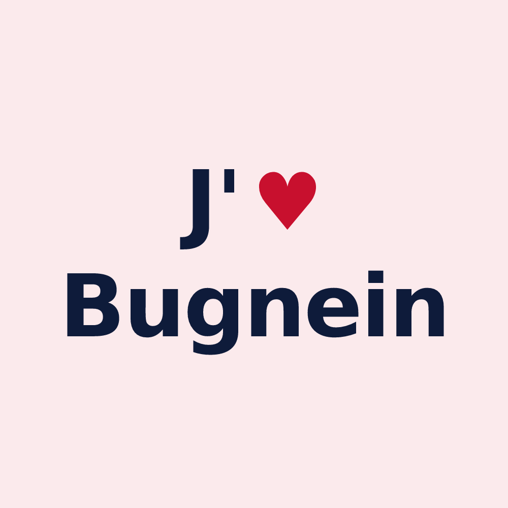 Magnet personnalisé Bugnein — design J'aime Bugnein