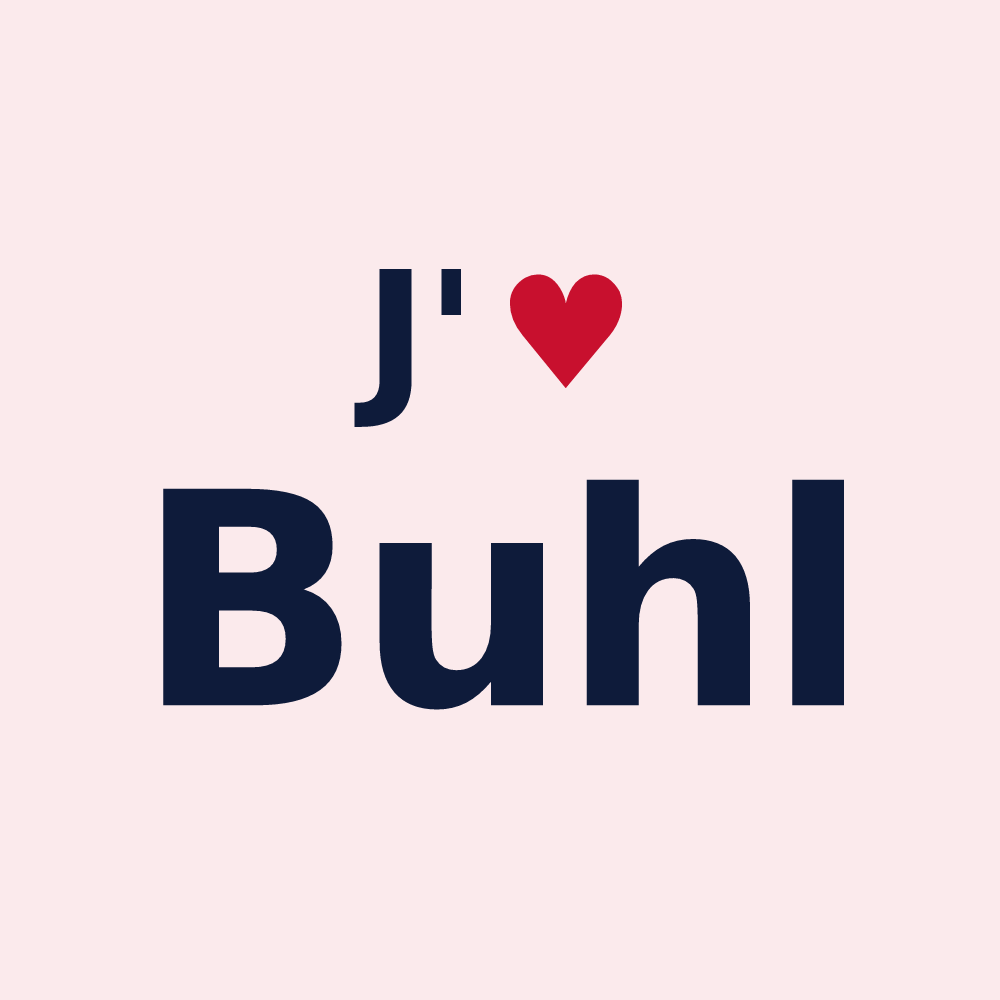 Magnet personnalisé Buhl — design J'aime Buhl
