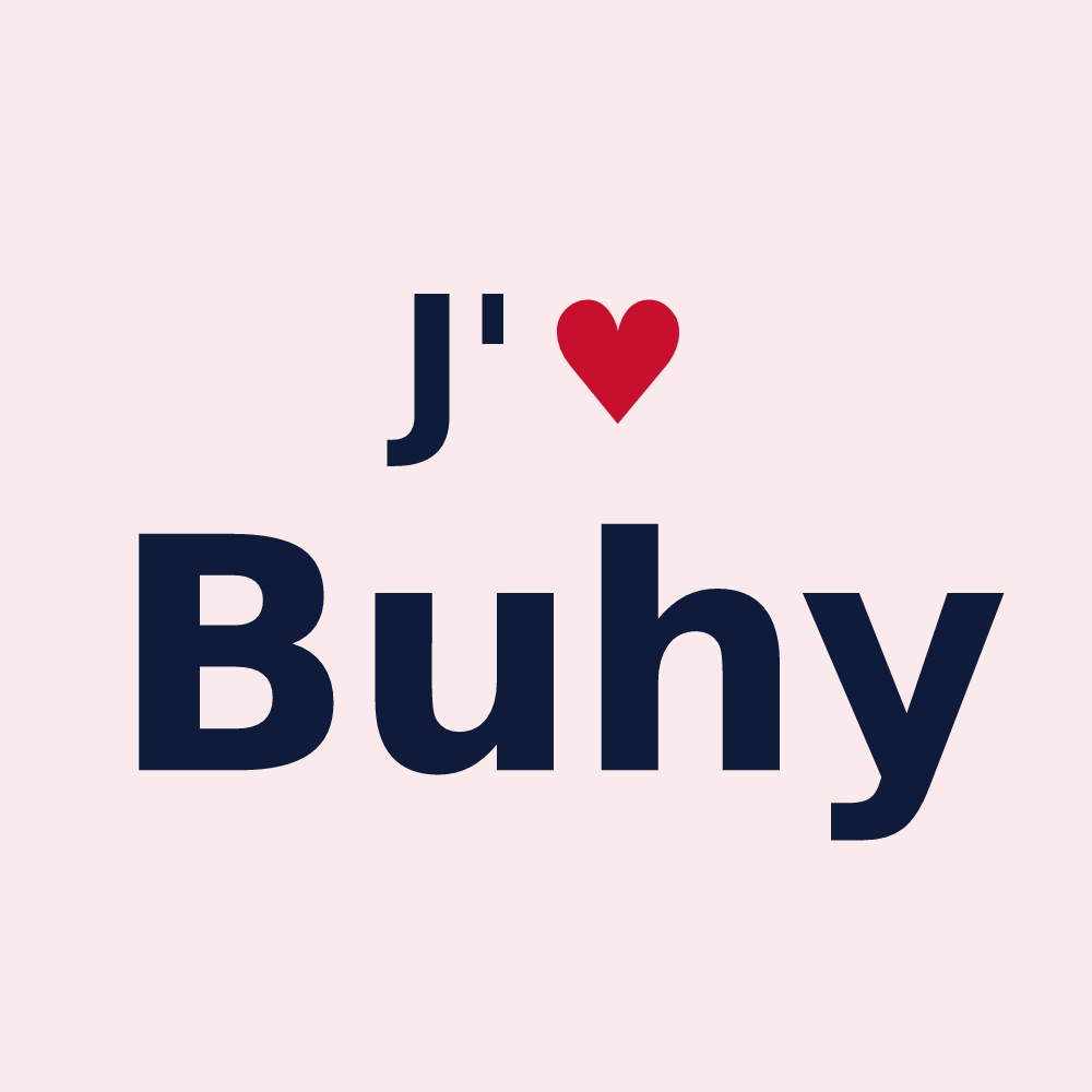 Magnet personnalisé Buhy — design J'aime Buhy