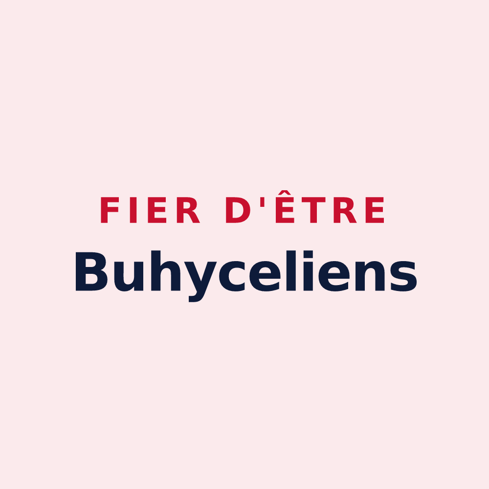 Magnet « Fier d'être Buhyceliens » — design pour Buhy