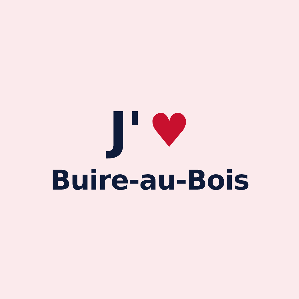 Magnet personnalisé Buire-au-Bois — design J'aime Buire-au-Bois