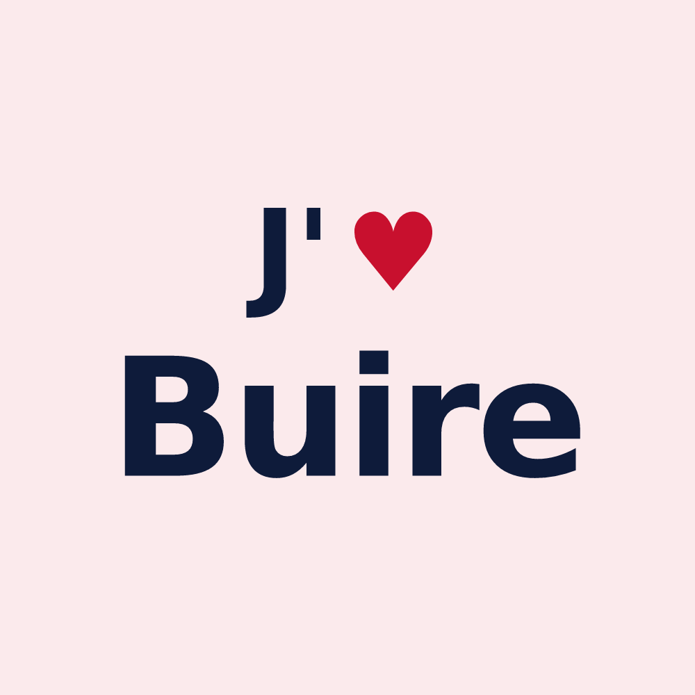 Magnet personnalisé Buire — design J'aime Buire