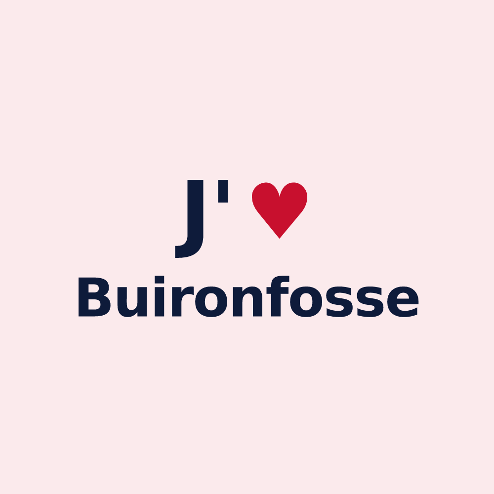 Magnet personnalisé Buironfosse — design J'aime Buironfosse