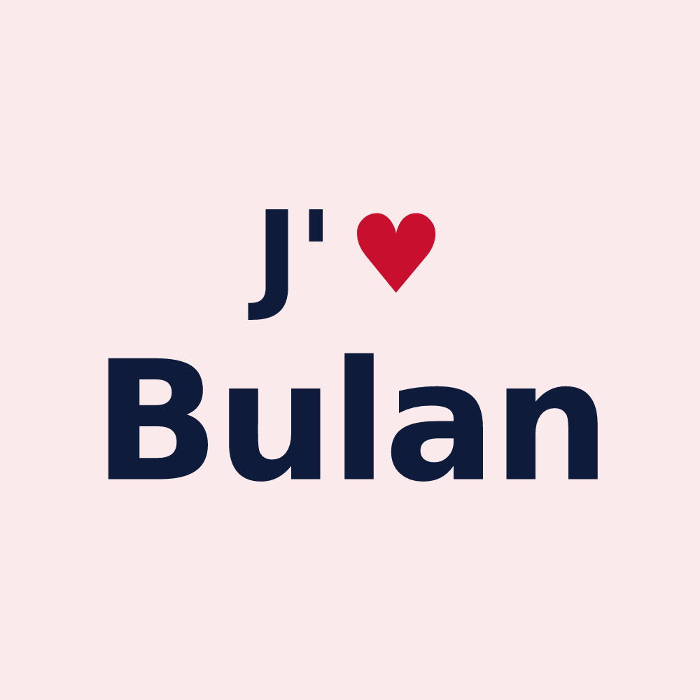 Magnet personnalisé Bulan — design J'aime Bulan