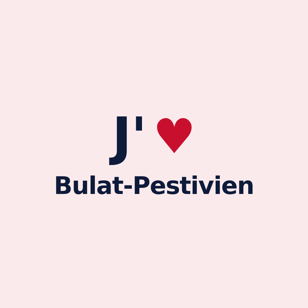 Magnet personnalisé Bulat-Pestivien — design J'aime Bulat-Pestivien