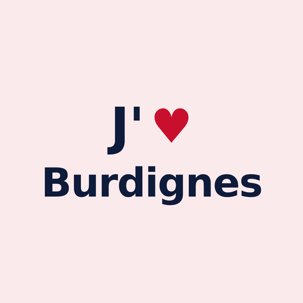 Magnet personnalisé Burdignes — design J'aime Burdignes