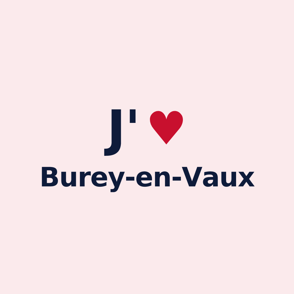 Magnet personnalisé Burey-en-Vaux — design J'aime Burey-en-Vaux