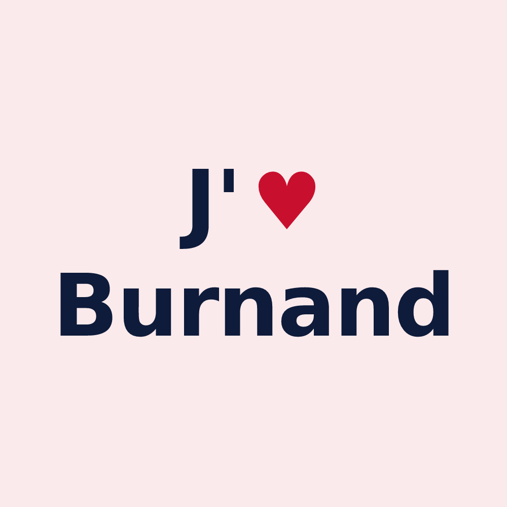 Magnet personnalisé Burnand — design J'aime Burnand