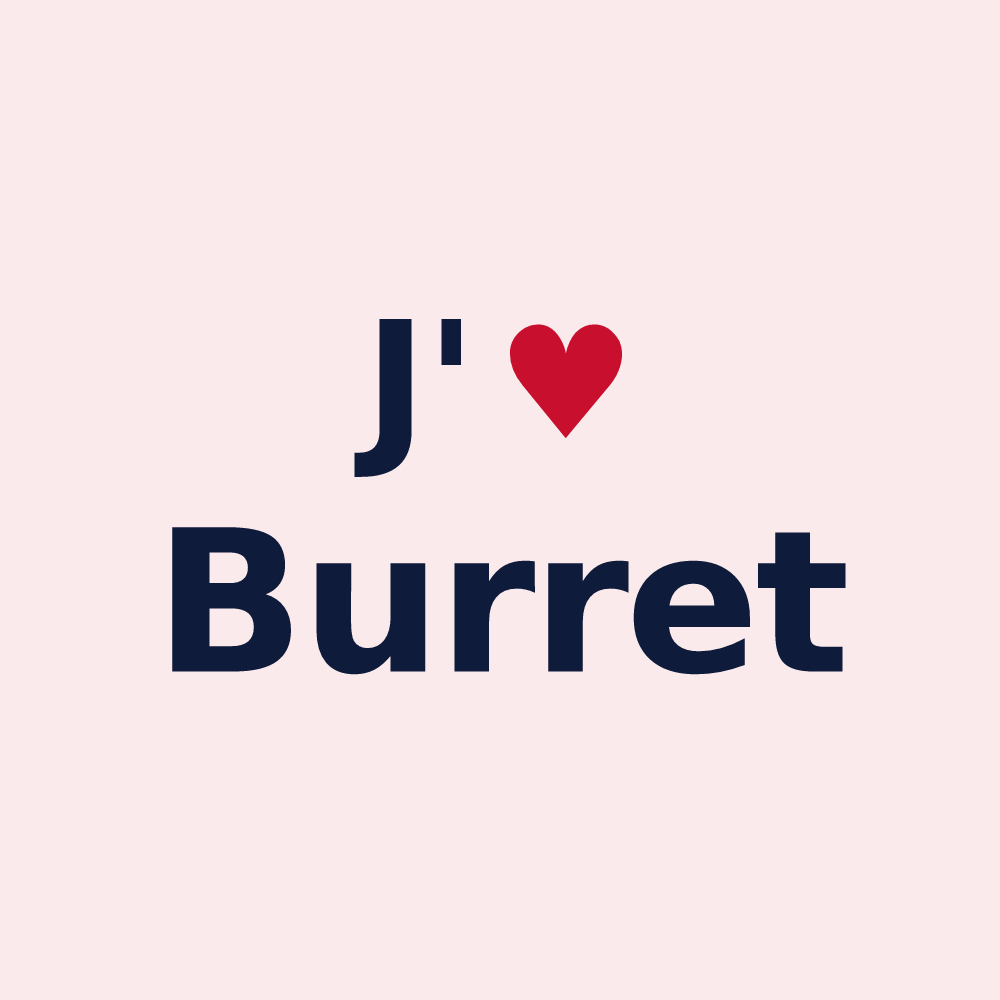 Magnet personnalisé Burret — design J'aime Burret