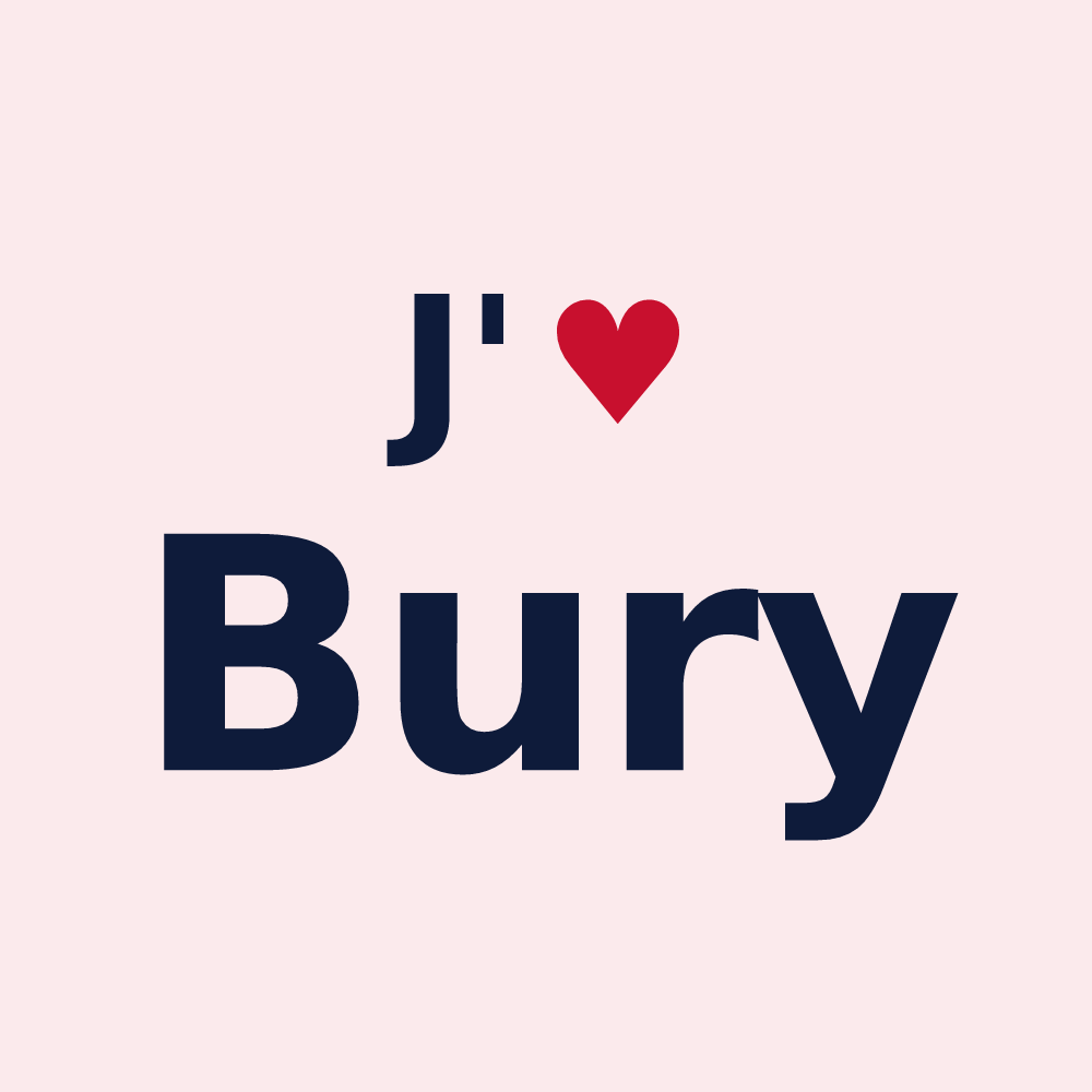 Magnet personnalisé Bury — design J'aime Bury