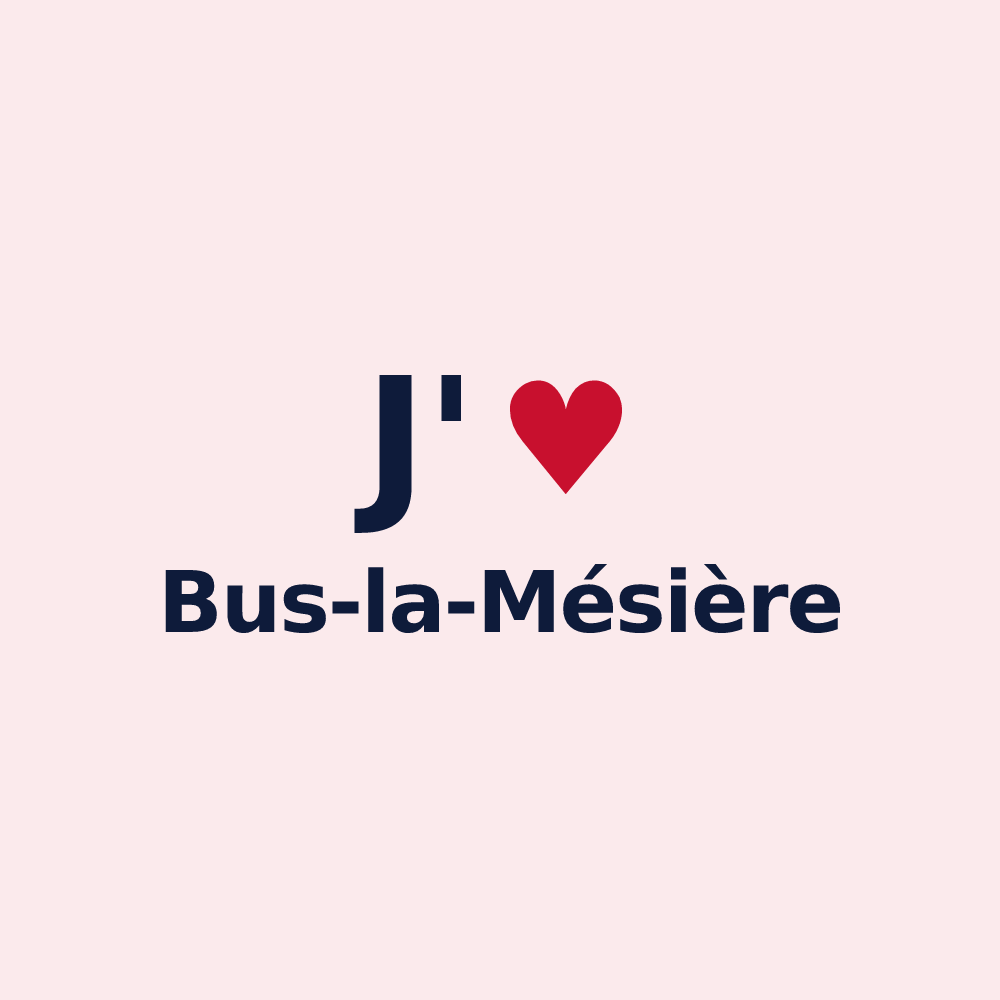 Magnet personnalisé Bus-la-Mésière — design J'aime Bus-la-Mésière
