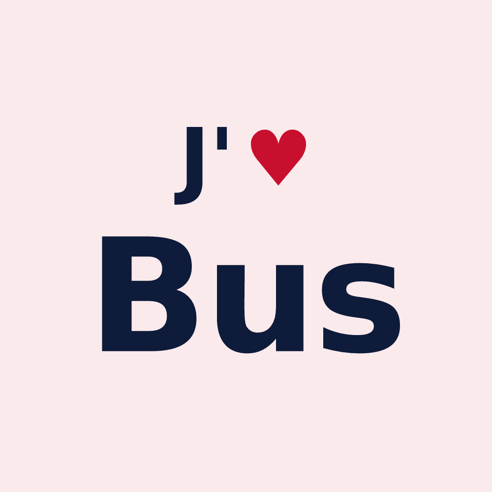 Magnet personnalisé Bus — design J'aime Bus
