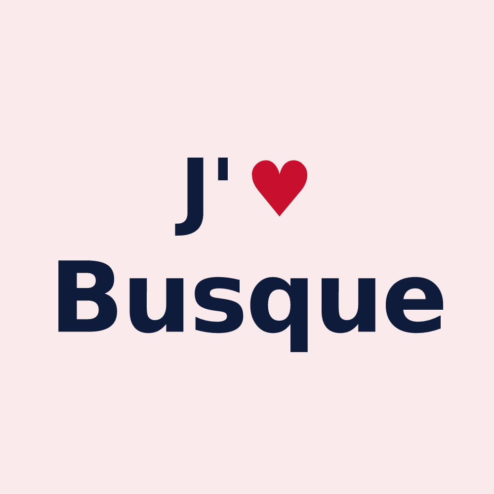 Magnet personnalisé Busque — design J'aime Busque