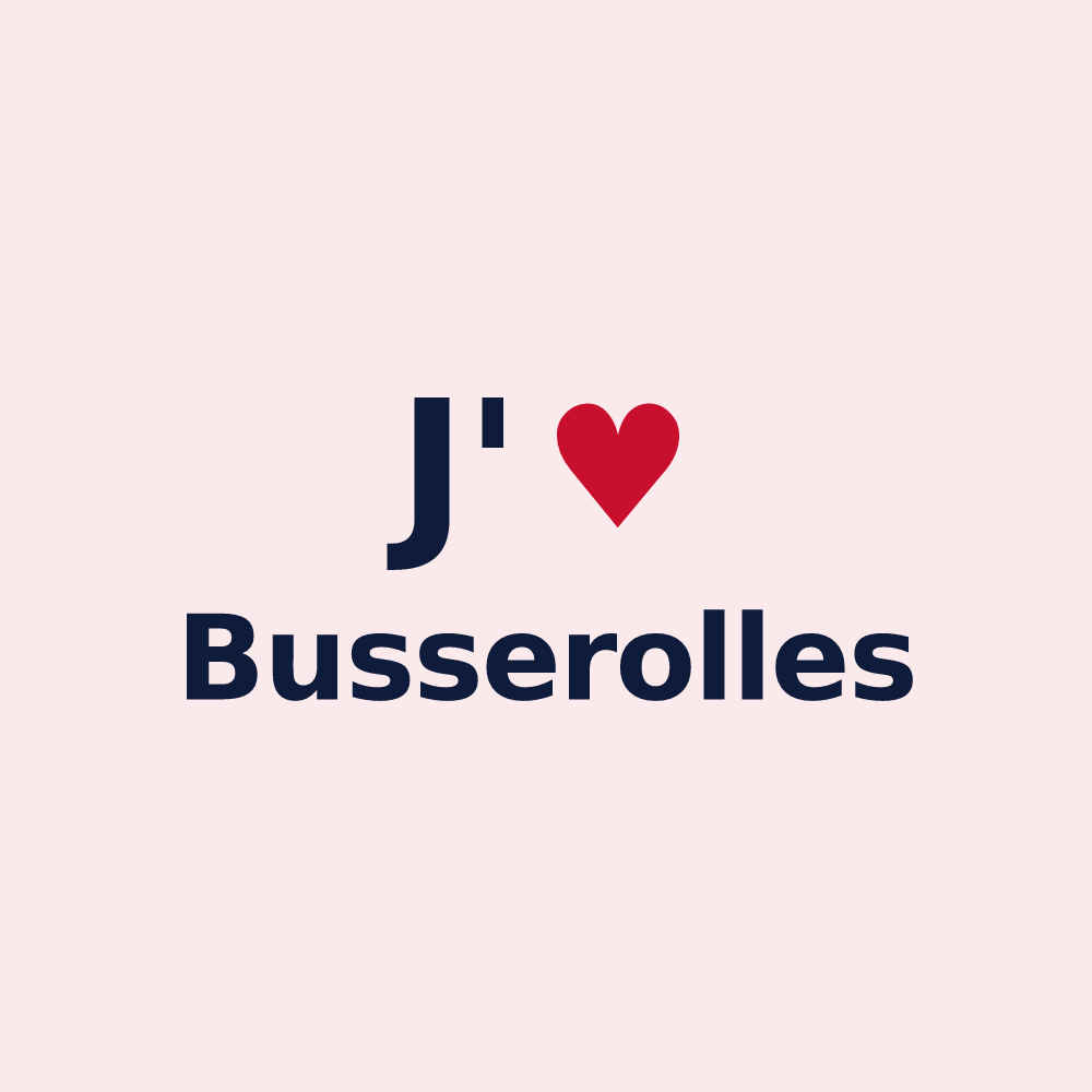 Magnet personnalisé Busserolles — design J'aime Busserolles