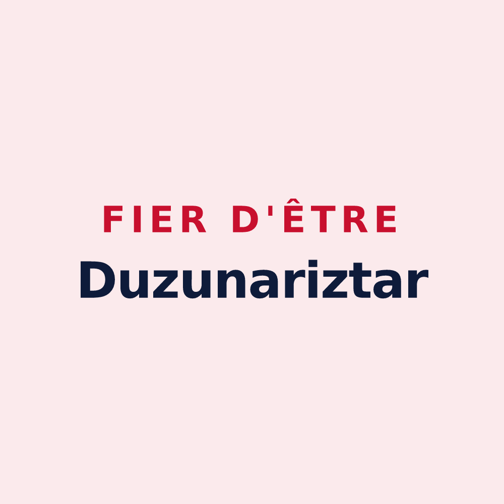 Magnet « Fier d'être Duzunariztar » — design pour Bussunarits-Sarrasquette