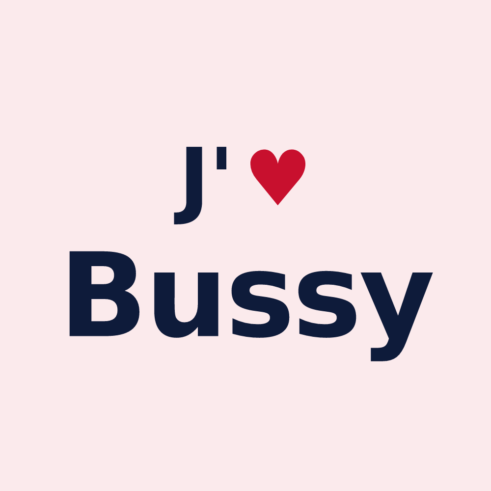 Magnet personnalisé Bussy — design J'aime Bussy