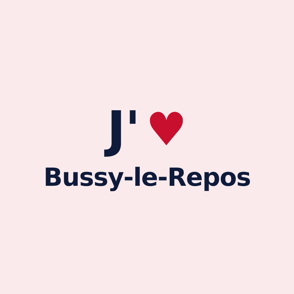 Magnet personnalisé Bussy-le-Repos — design J'aime Bussy-le-Repos