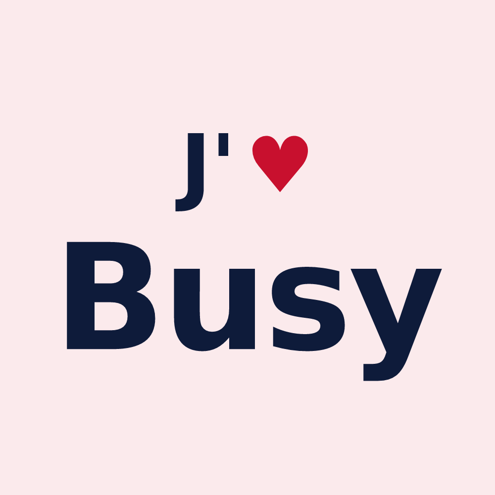 Magnet personnalisé Busy — design J'aime Busy