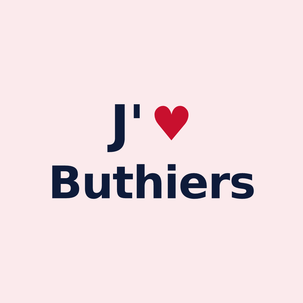 Magnet personnalisé Buthiers — design J'aime Buthiers