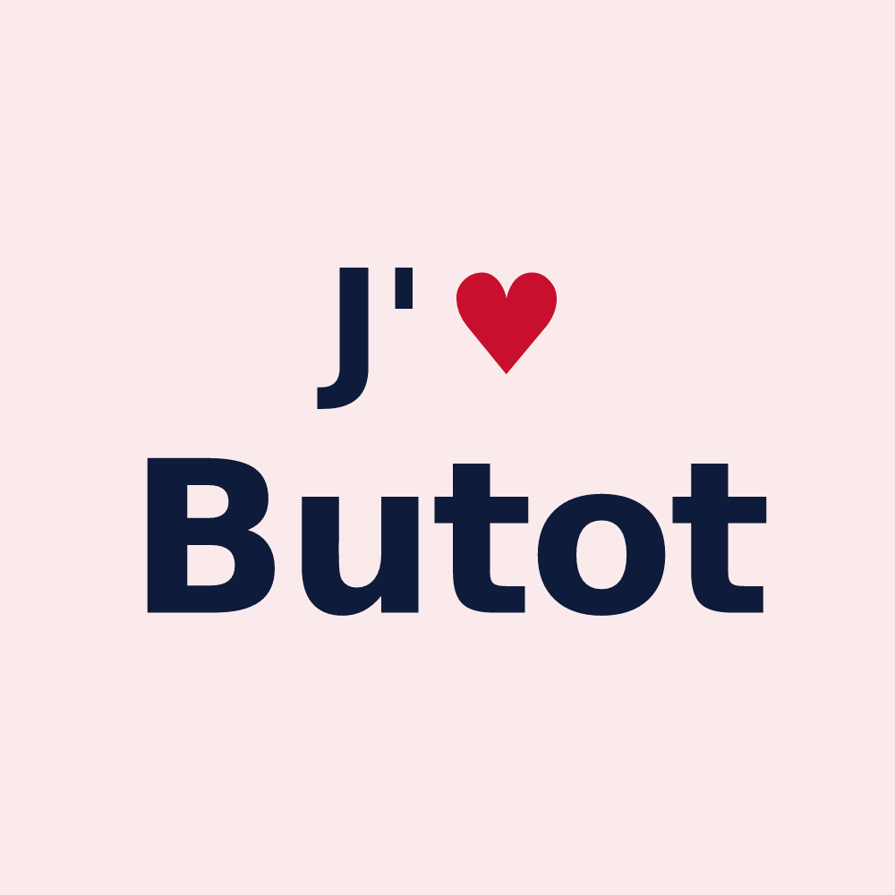 Magnet personnalisé Butot — design J'aime Butot