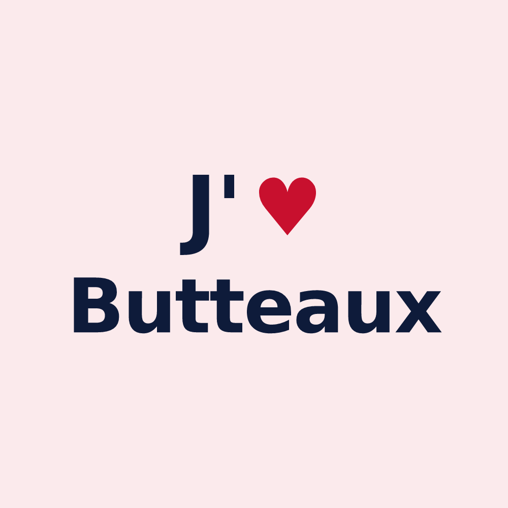 Magnet personnalisé Butteaux — design J'aime Butteaux