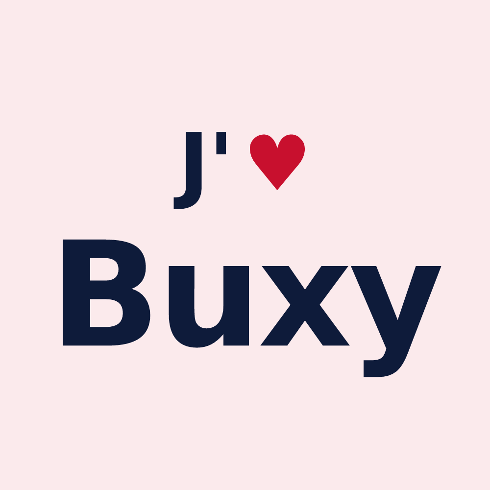 Magnet personnalisé Buxy — design J'aime Buxy