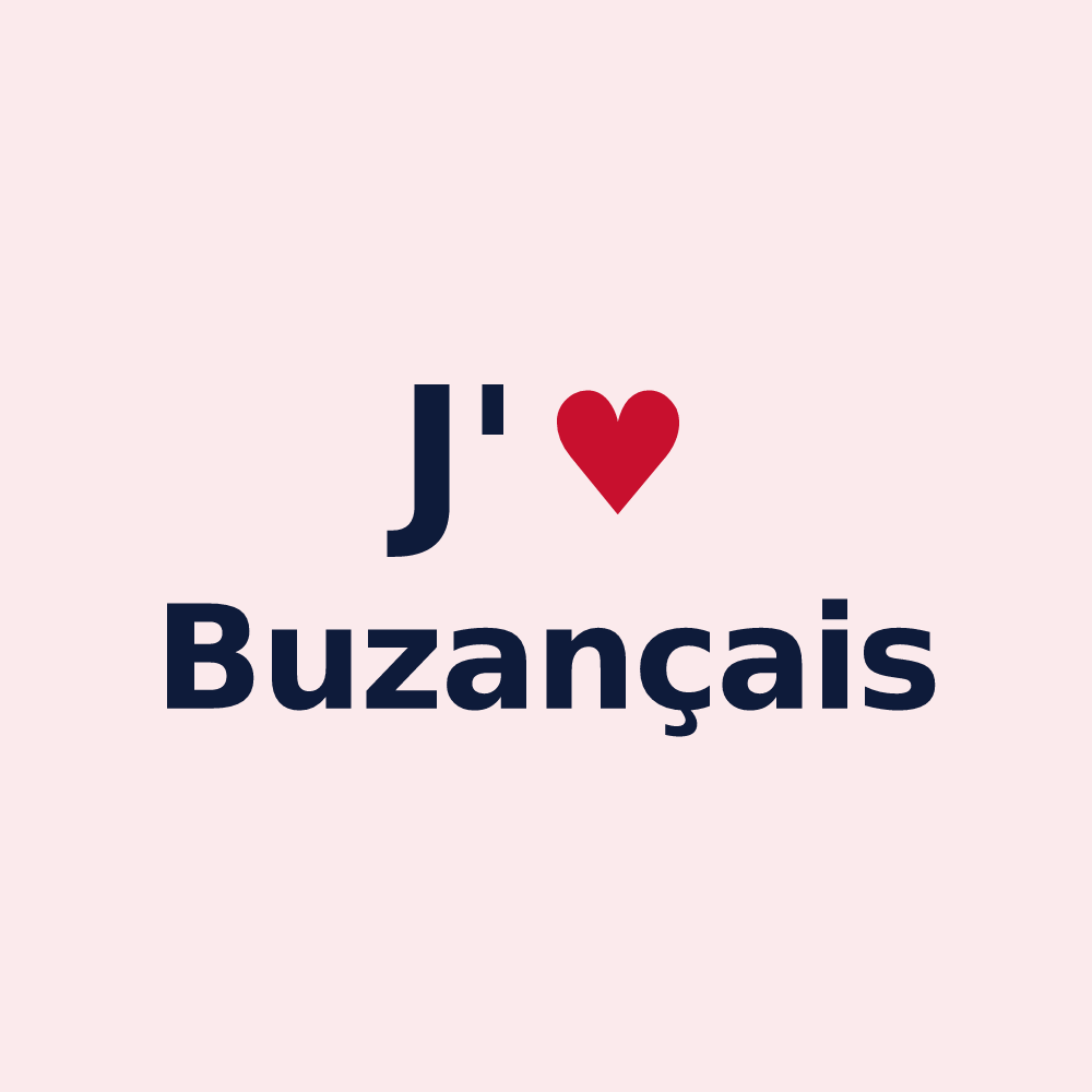 Magnet personnalisé Buzançais — design J'aime Buzançais