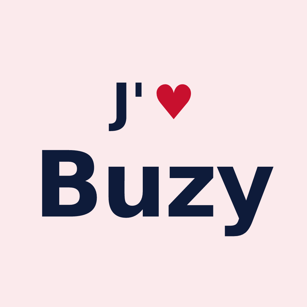 Magnet personnalisé Buzy — design J'aime Buzy