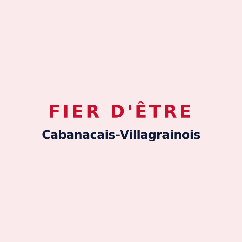Magnet « Fier d'être Cabanacais-Villagrainois » — design pour Cabanac-et-Villagrains
