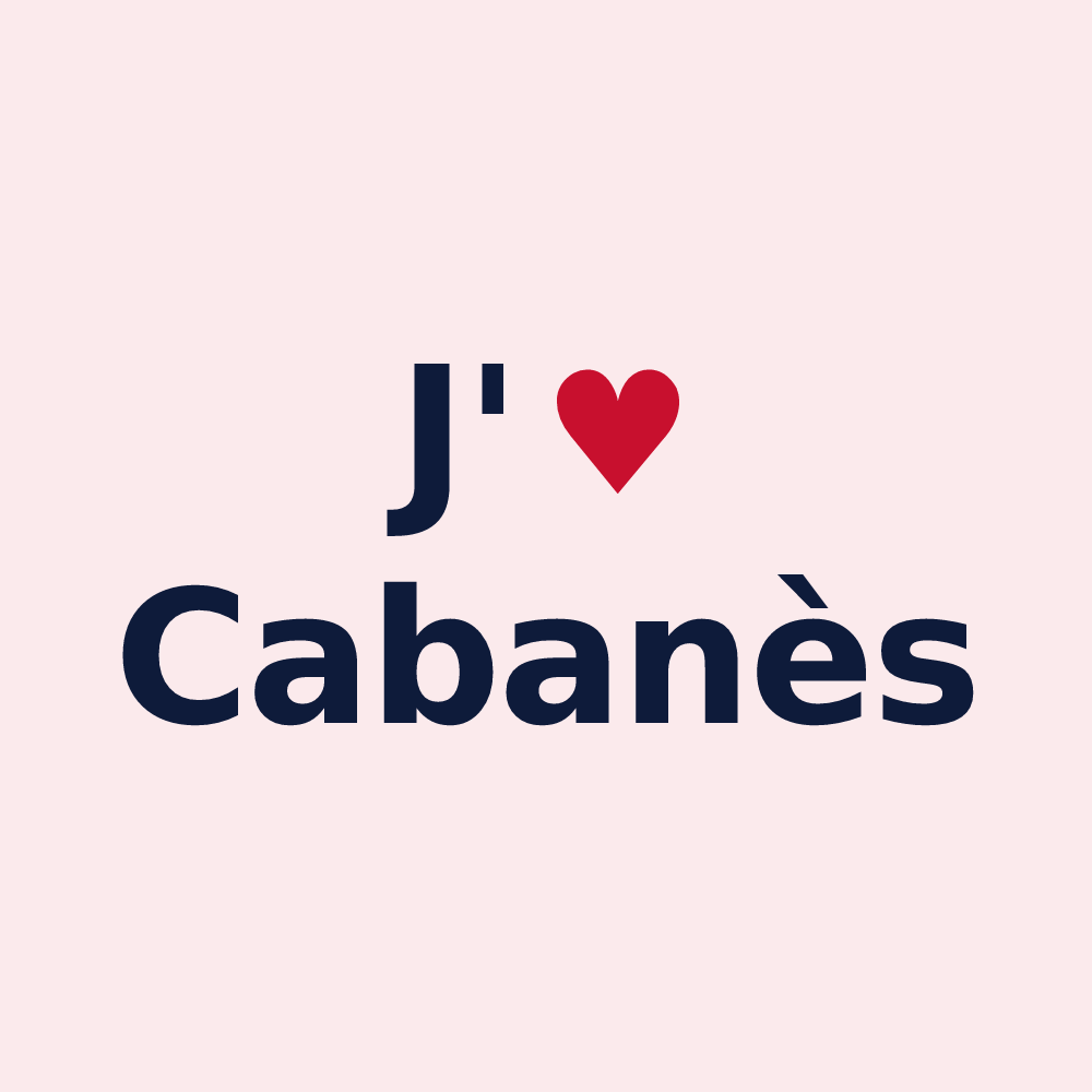 Magnet personnalisé Cabanès — design J'aime Cabanès