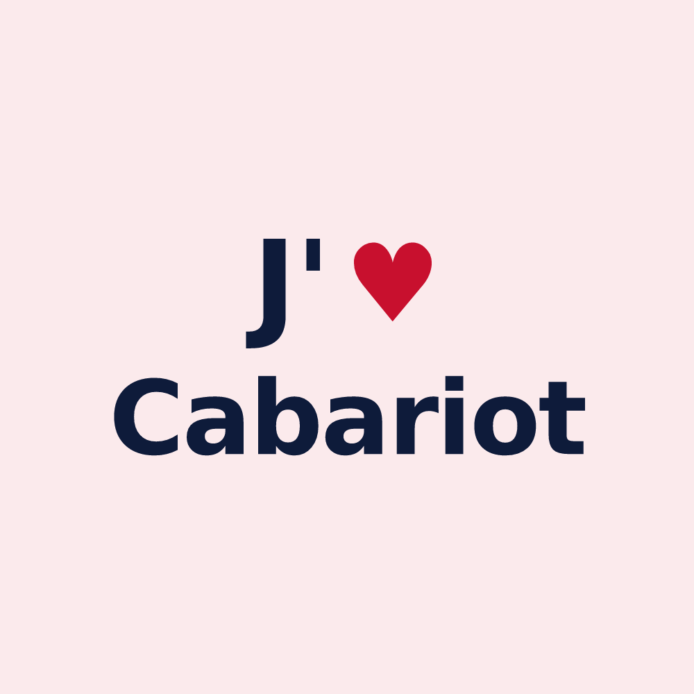 Magnet personnalisé Cabariot — design J'aime Cabariot