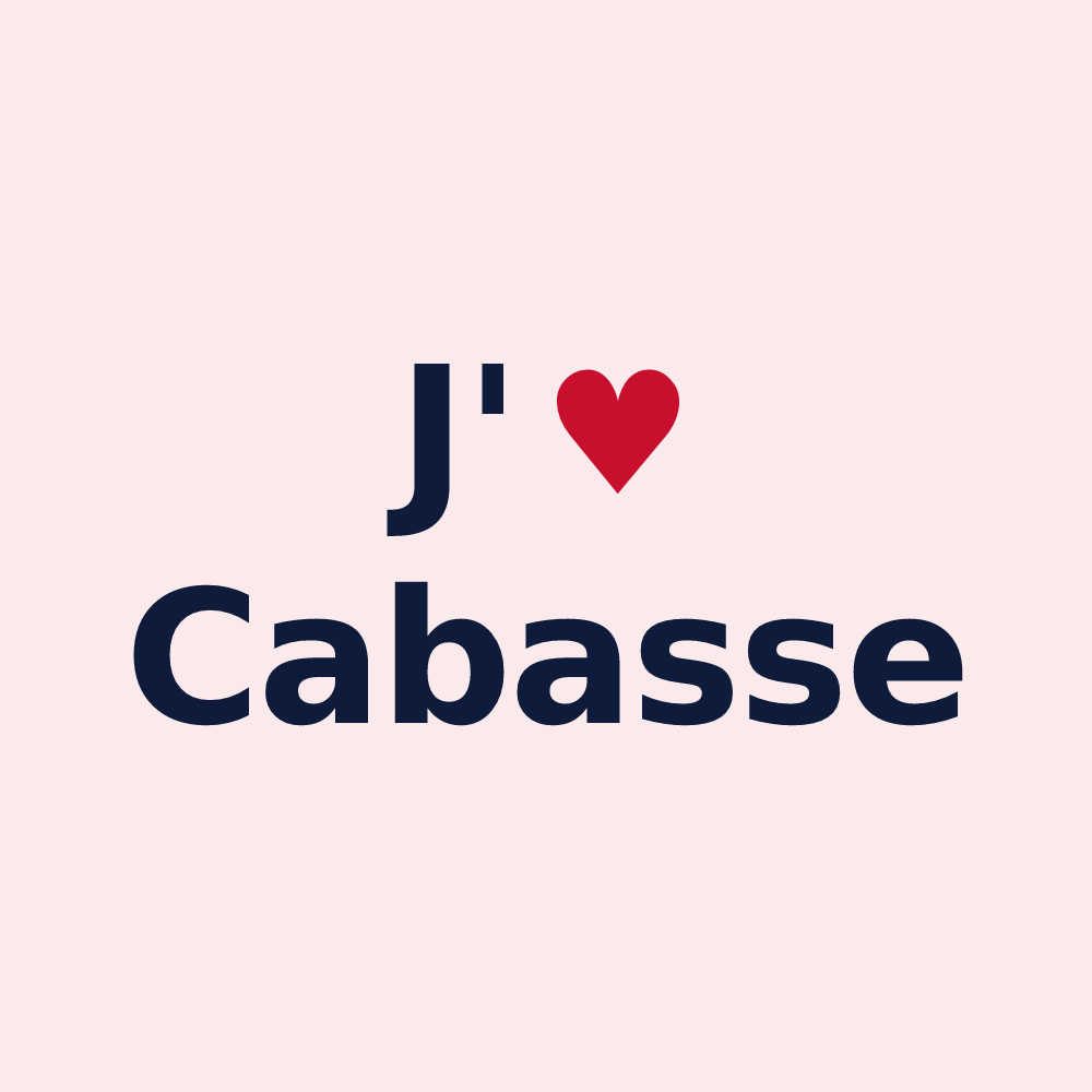 Magnet personnalisé Cabasse — design J'aime Cabasse