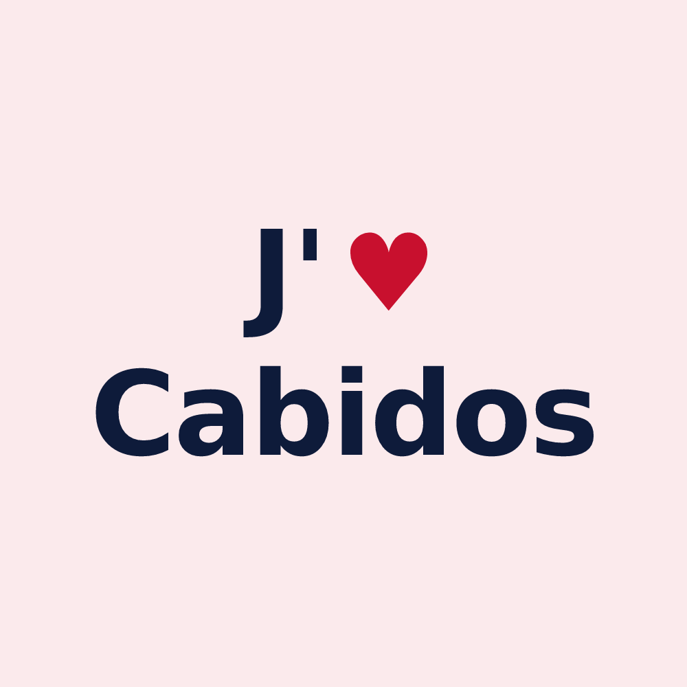Magnet personnalisé Cabidos — design « J'aime Cabidos » imprimé sur le magnet