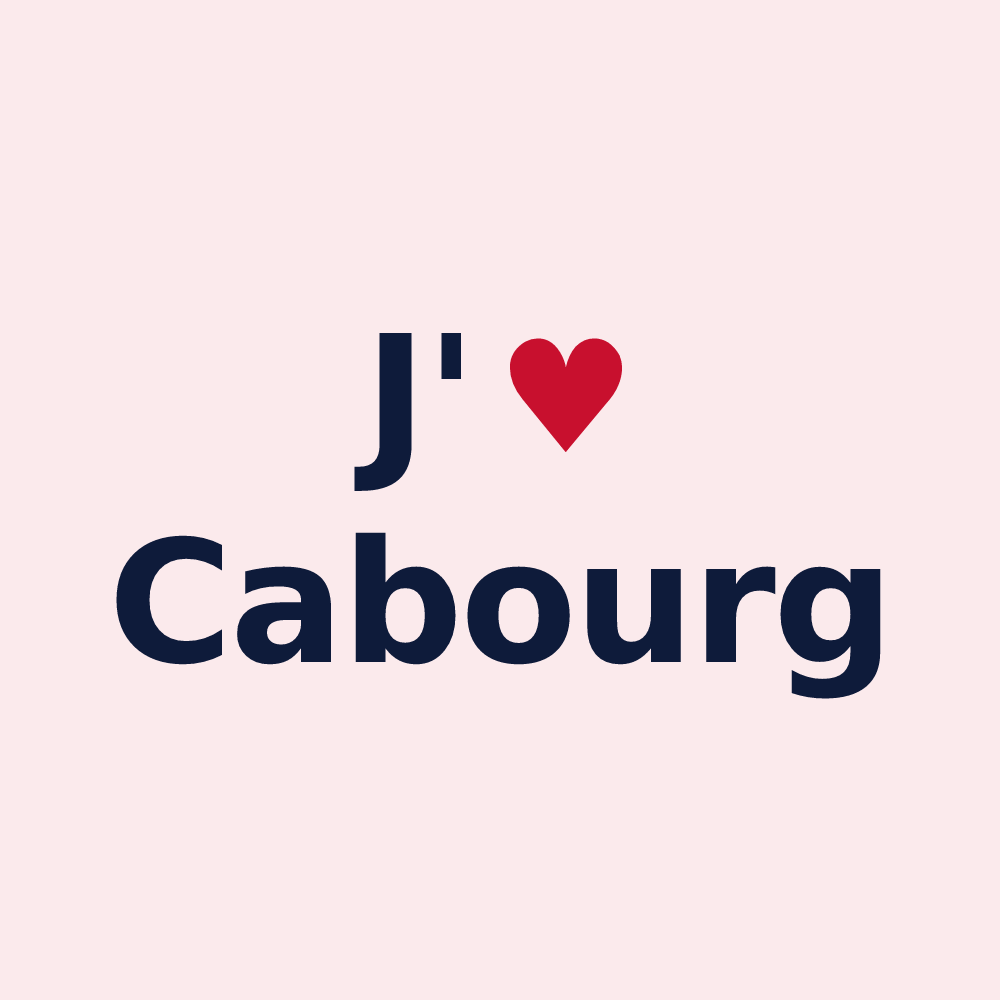 Magnet personnalisé Cabourg — design « J'aime Cabourg » imprimé sur le magnet