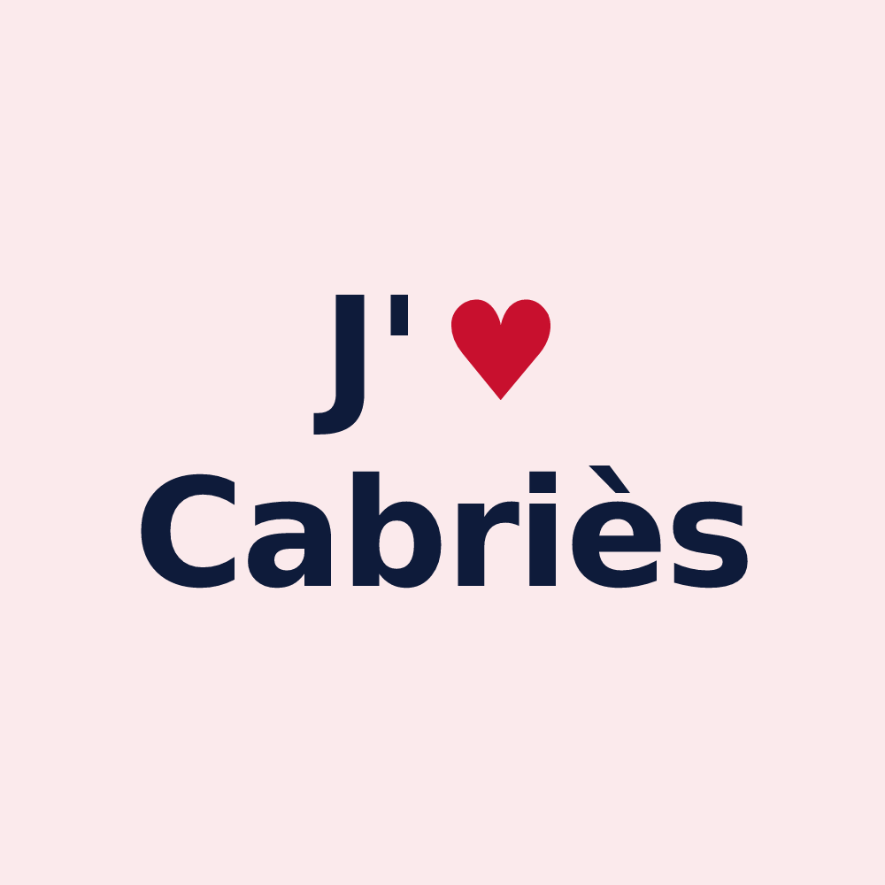 Magnet personnalisé Cabriès — design « J'aime Cabriès » imprimé sur le magnet