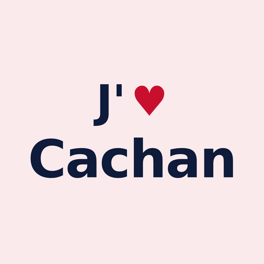 Magnet personnalisé Cachan — design J'aime Cachan