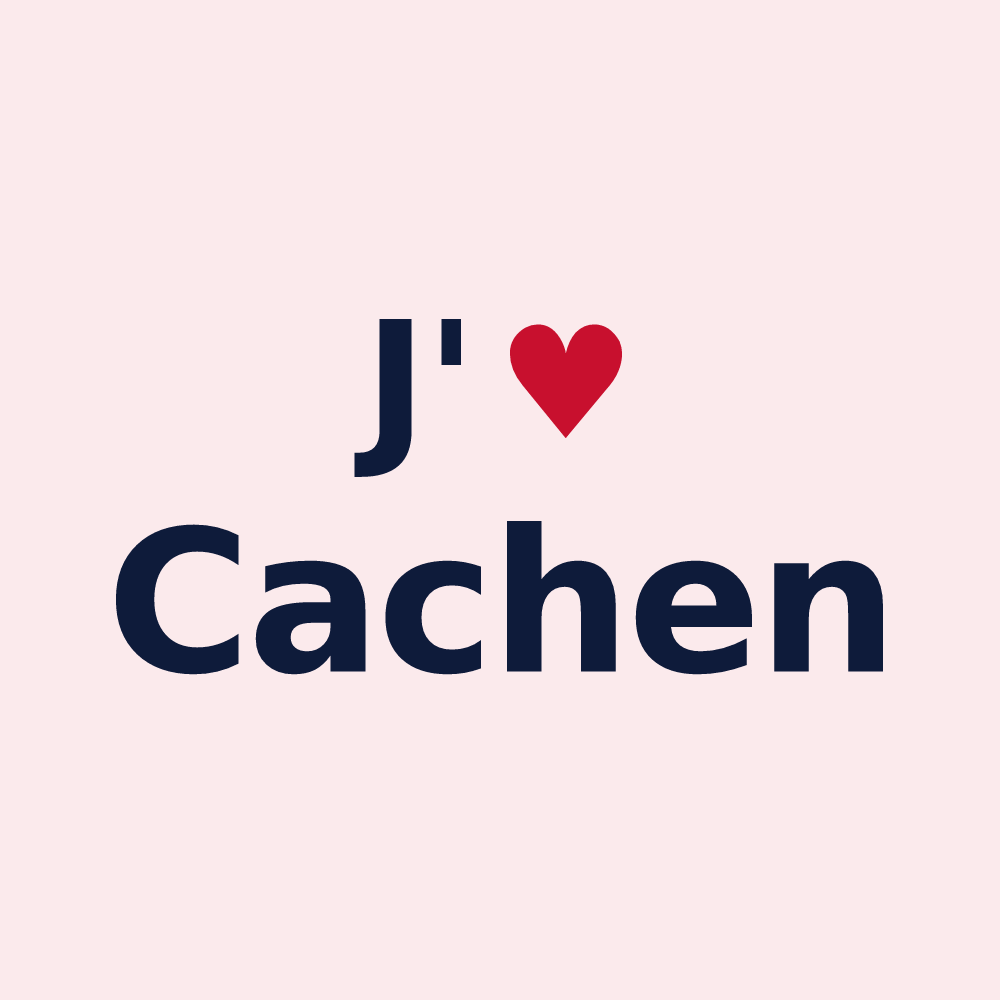 Magnet personnalisé Cachen — design J'aime Cachen