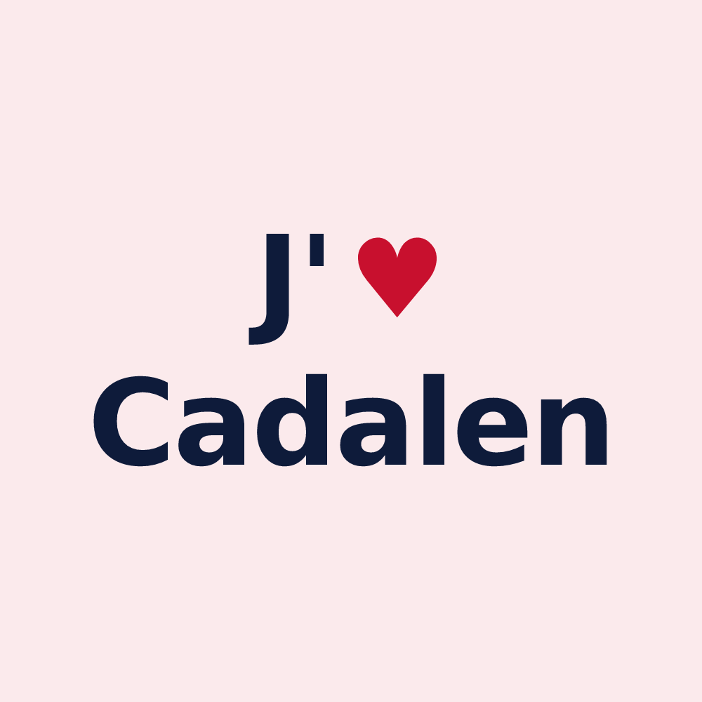 Magnet personnalisé Cadalen — design J'aime Cadalen