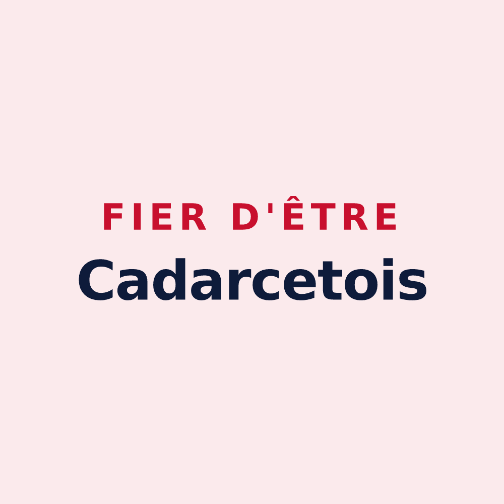 Magnet « Fier d'être Cadarcetois » — design pour Cadarcet
